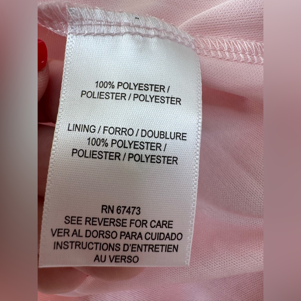 Maison Tara V Neck Pink Watercolor Floral Maxi Dress with Bow Straps size 6 $148 - Picture 14 of 16